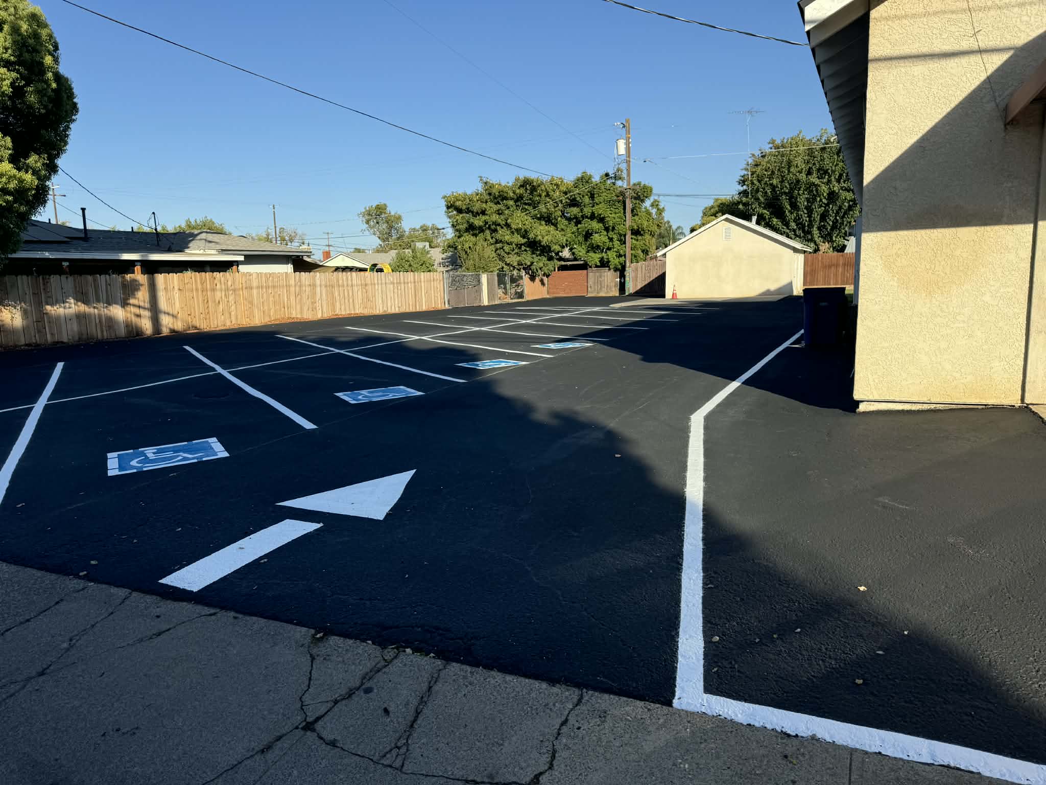 parking lot repainted